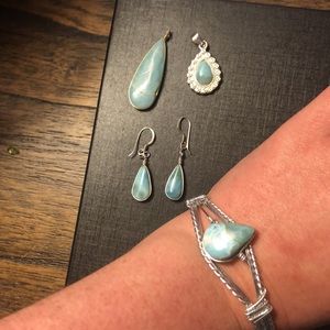 Silver 925 Larimar Lot